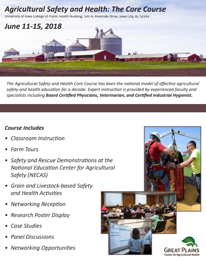 Agricultural Safety and Health: The Core Course Banner